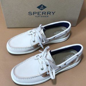 Sperry Boat Shoes Womens Size 8 Bluefish Oat Linen NIB